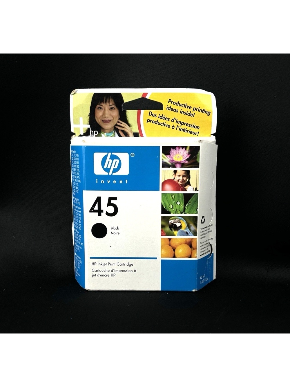 Genuine OEM HP 45 Black Ink (51645AC) Brand New Sealed 07/2007